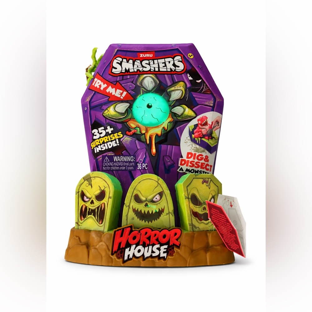 ZURU Smashers Mega Horror House. Nice size interactive toy. New and sealed.